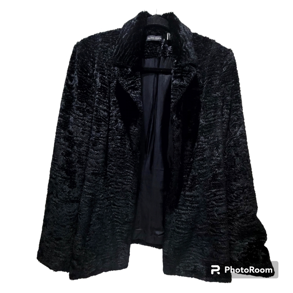 Cotton Blend Medium Faux Fur Blazer